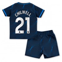 Chelsea Ben Chilwell #21 Gostujuci Dres za djecu 2023-24 Kratak Rukav (+ Kratke hlače)